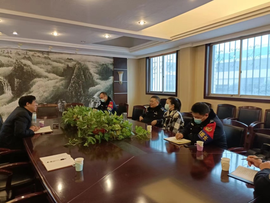 荊州市公安局黨委委員、沙市區(qū)副區(qū)長,、公安分局黨委書記,、局長馬挾超一行蒞臨公司調(diào)研企業(yè)節(jié)后復(fù)工復(fù)產(chǎn)工作